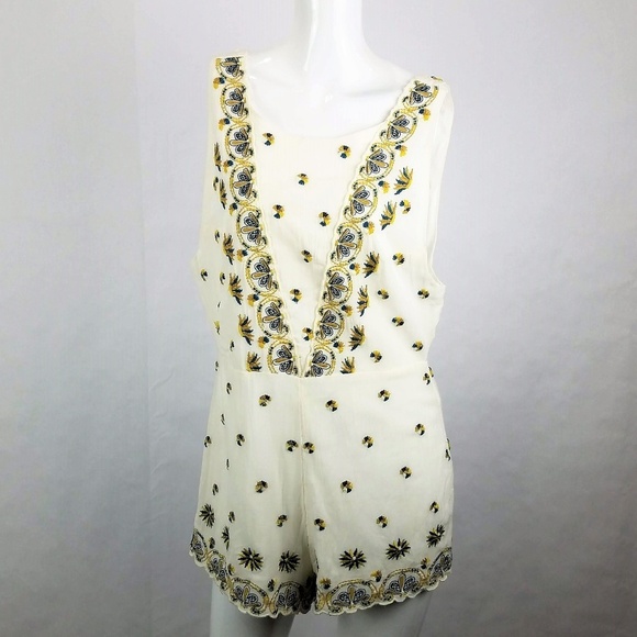 Free People Ivory White Margarita Romper - Picture 2 of 6